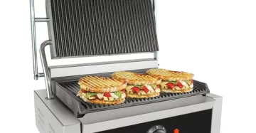 Electric Commercial Sandwich Griller Machine Single Head 14 Inch