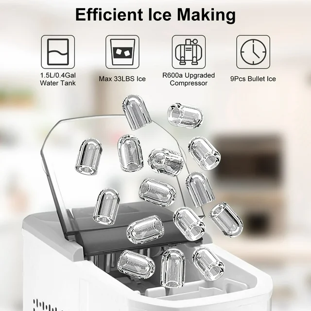Ice Cube Machine 14 Kg Bullet Shape Portable White 15 72b46916 c3e8 4dbc 9e09 6e8a768a8d75.ef04672eb19a2d92d78077e64c367e4b