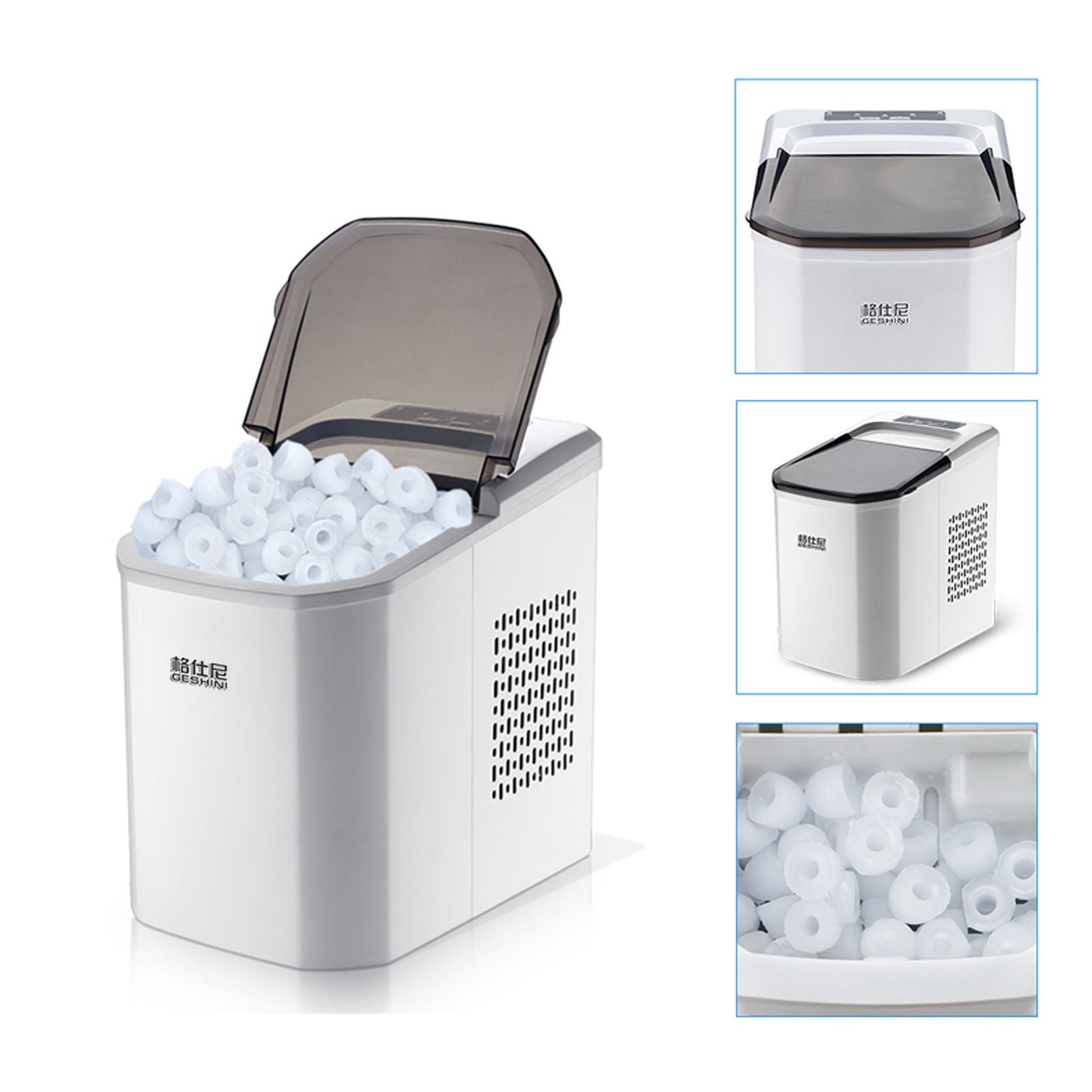 Ice Cube Machine 14 Kg Bullet Shape Portable White 4 Ice Cube Machine 14 Kg Bullet Shape Portable White - Image 4