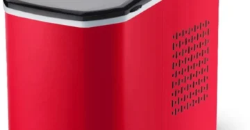 Ice Cube Machine 14 Kg Bullet Shape Portable Red