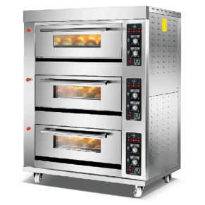 Chefglobe Gas Pizza Deck Oven – Three Deck Six Tray Digital (3 D – 6 T)