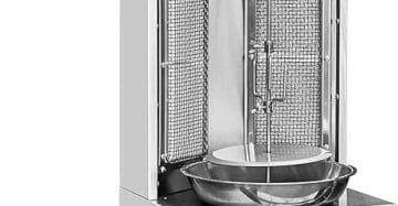 Gas Shawarma Machine Mini Double Burner Table Top With Rotation