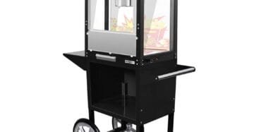 Commercial Popcorn Machine 250 Gms Electric Black With Cart Trolly