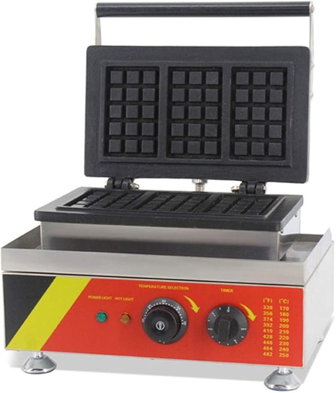 Rectangular Biscuit Waffle Machine 5x3 Inch 3 Slot 2 Biscut Waffle Machine 5x3 Inch Rectangular 3 Slot