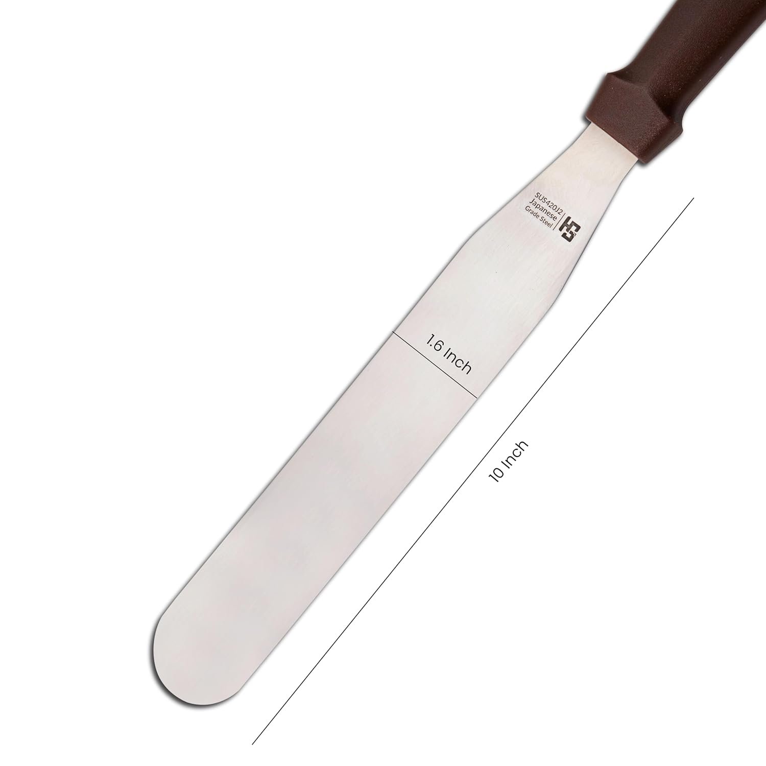 HS 10 Inch Professional Palette Knife Stainless Steel Icing Spatula, Cake Knife Cream Icing Spatula 5 HS 10 Inch Professional Palette Knife Stainless Steel Icing Spatula, Cake Knife Cream Icing Spatula - Image 5
